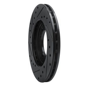 Hummer H1 Brake Rotor (1) - Front/Rear Right - R1 Concepts - Drilled & Slotted - Black - `92-`04